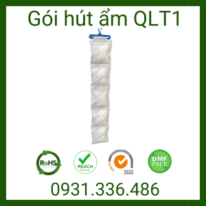 Dây treo container bột hút ẩm, Silica gel hút ẩm 1kg