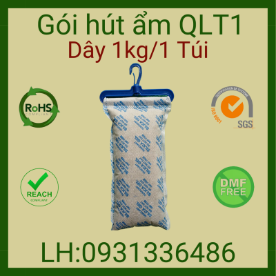 Dây treo chống ẩm container: Bột hút ẩm, Silica Gel, clay 1kg