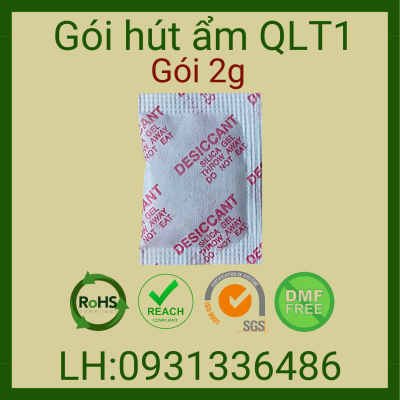 Gói Hút Ẩm 2g - Vải Lụa, Chữ Cảnh Báo Màu Xanh, Đỏ.