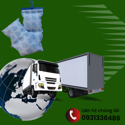 Dây treo chống ẩm container: Bột hút ẩm, Silica Gel, clay 1kg