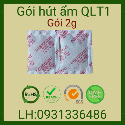 Gói Hút Ẩm 2g - Vải Lụa, Chữ Cảnh Báo Màu Xanh, Đỏ.