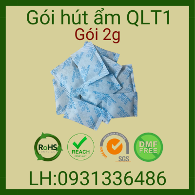 Gói Hút Ẩm 2g - Vải Lụa, Chữ Cảnh Báo Màu Xanh, Đỏ.