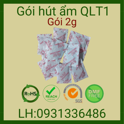 Gói Hút Ẩm 2g - Vải Lụa, Chữ Cảnh Báo Màu Xanh, Đỏ.
