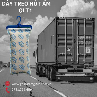 Dây treo chống ẩm container: Bột hút ẩm, Silica Gel, clay 1kg
