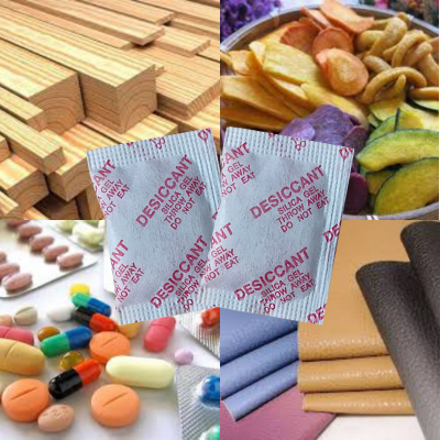 Gói Hút Ẩm 2g - Vải Lụa, Chữ Cảnh Báo Màu Xanh, Đỏ.