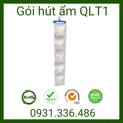 Dây treo container bột hút ẩm, Silica gel hút ẩm 1kg