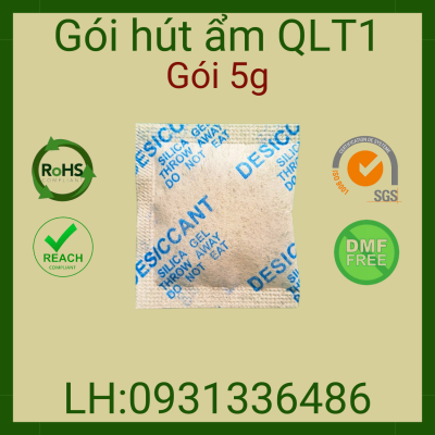 Gói Hút Ẩm 5g - Vải Không Dệt Màu Xanh, Đỏ Hình Vuông