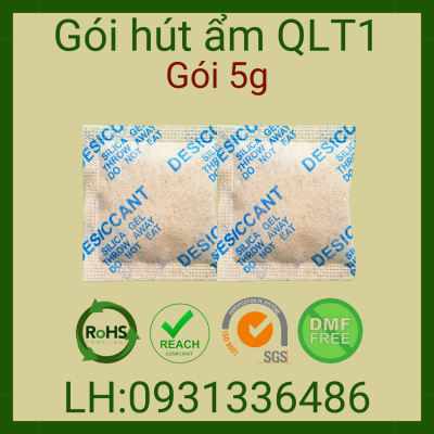 Gói Hút Ẩm 5g - Vải Không Dệt Màu Xanh, Đỏ Hình Vuông