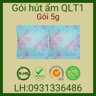 Gói Hút Ẩm 5g - Vải Không Dệt Màu Xanh, Đỏ Hình Vuông