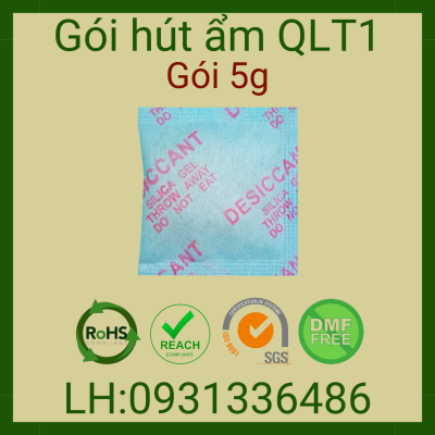 Gói Hút Ẩm 5g - Vải Không Dệt Màu Xanh, Đỏ Hình Vuông