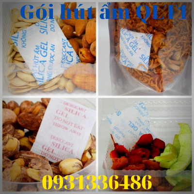 Gói Hút Ẩm 20g Silica Gel - Vỏ OPP màu xanh